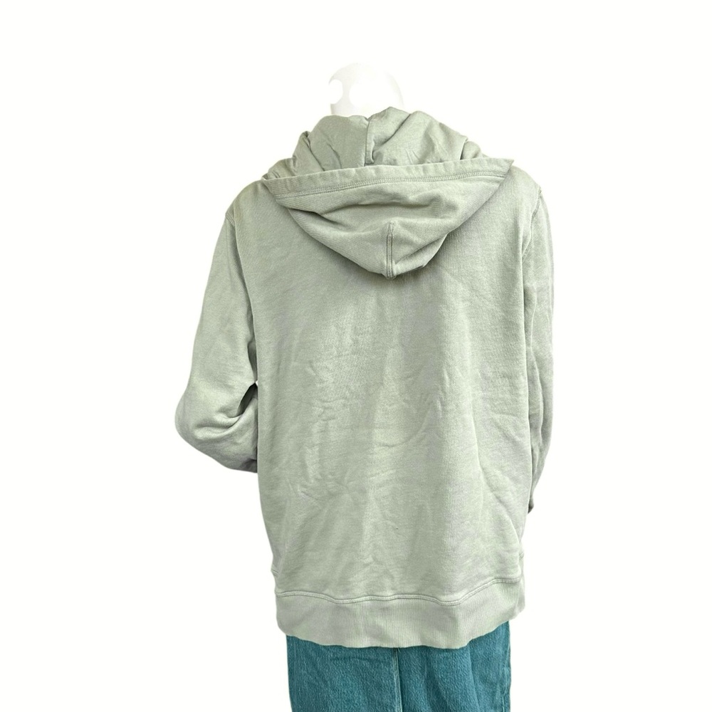 Pact Sage Green Organic Cotton Heavyweight Zip Up Hooded Sweatshirt Medium - Picture 4 of 7